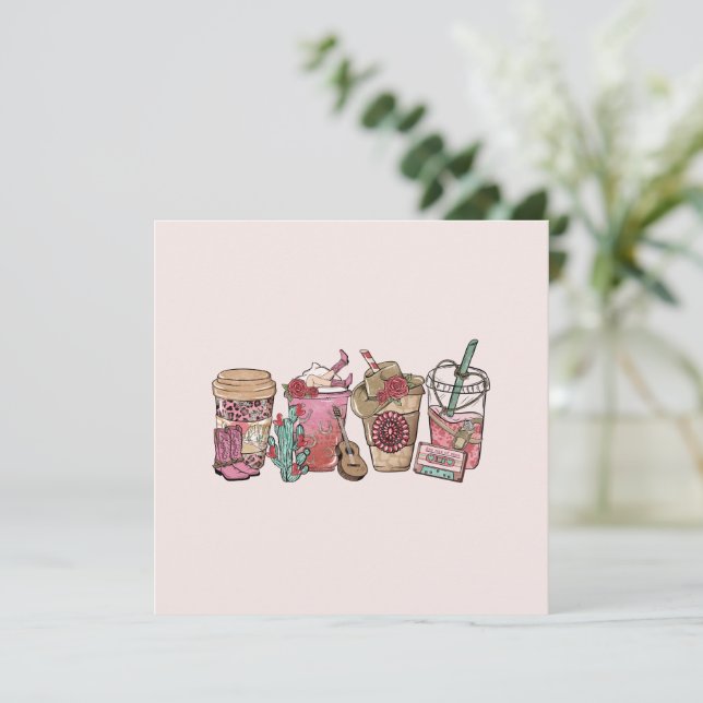 Carte Heure du café Cowboy (Debout devant)