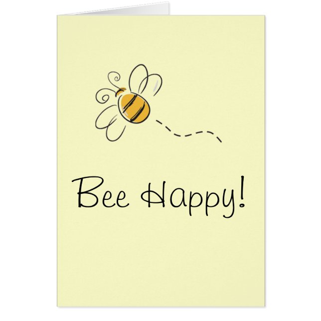 Carte heureuse d'abeille (Devant)