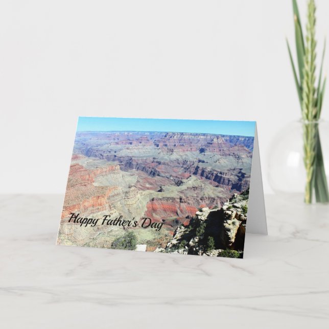 Carte heureuse de fête des pères de canyon grand (Devant)