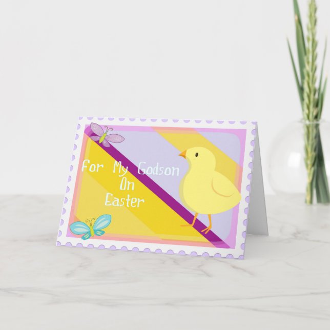 Carte heureuse de filleul de Pâques (Devant)
