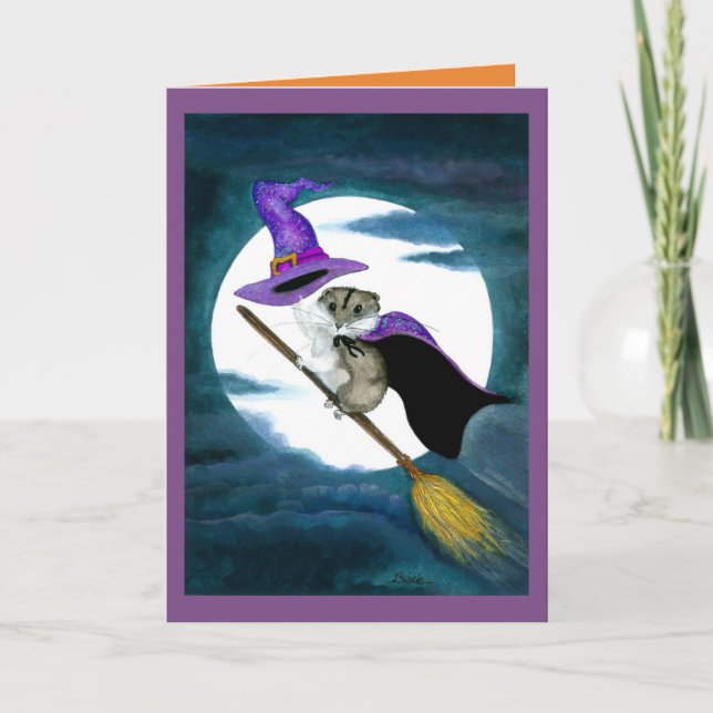 Carte heureuse de hamster de Halloween par Bihrle (Devant)