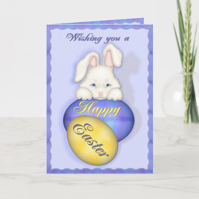 Carte heureuse de lapin de Pâques (Devant)