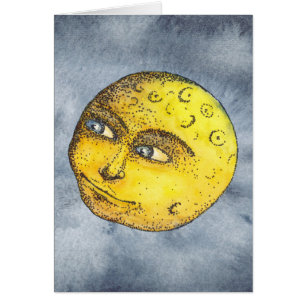 Carte heureuse de lune