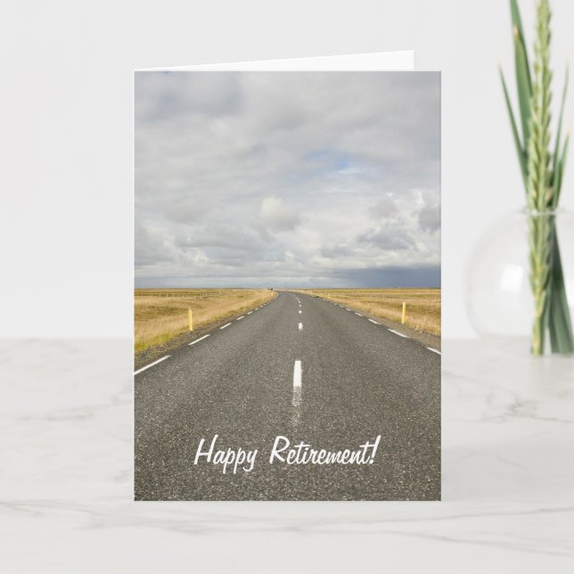 Carte heureuse de retraite de route (Devant)