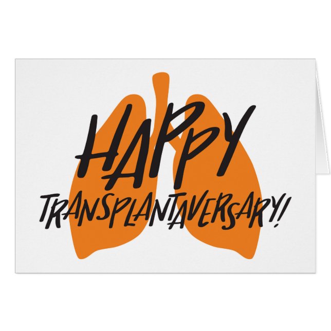 Carte heureuse des poumons | Transplantaversary (Devant horizontal)