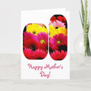 Carte heureuse du jour de mère de marguerites