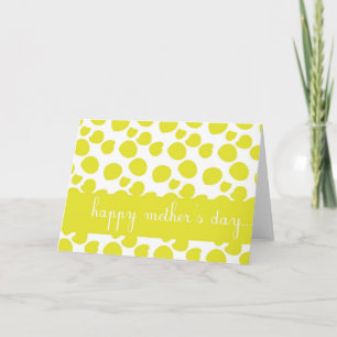 Carte heureuse du jour de mère de pois abstrait