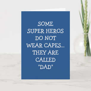 CARTE HEUREUSE FÊTE DES PÈRES À "MON SUPER HÉROS" PÈRE