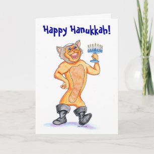 Carte heureuse Kitschy de chat de bande dessinée