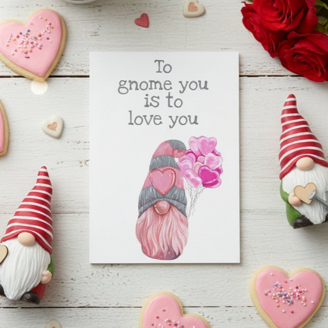 Carte Heureuse Sainte-Valentin À Gnome Vous êtes à vous  (Créateur téléchargé)