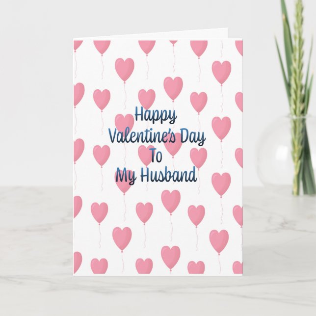 Carte Heureuse Sainte-Valentin À Mon Mari (Devant)