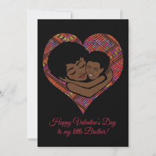 Carte Heureuse Sainte-Valentin À Mon Petit Frère