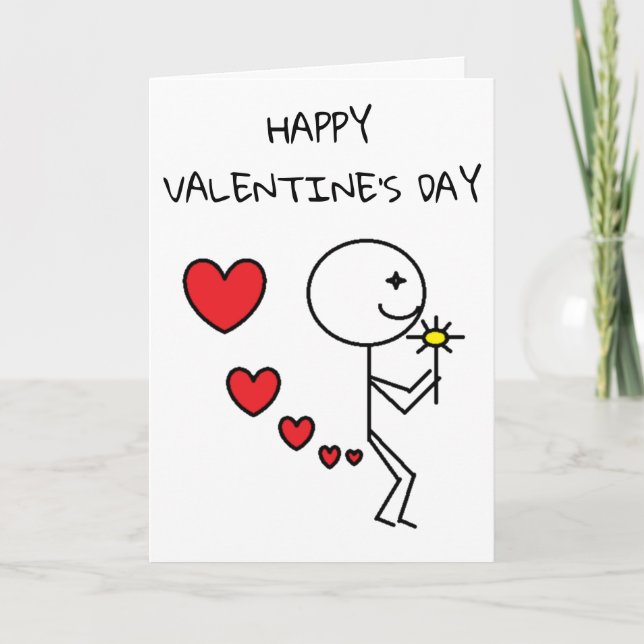 Carte Heureuse Sainte-Valentin amusante (Devant)