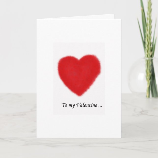 Carte Heureuse Sainte-Valentin chaude et floue (Devant)