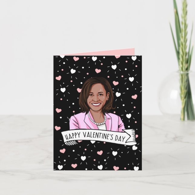 Carte Heureuse Sainte-Valentin de Kamala Harris (Devant)