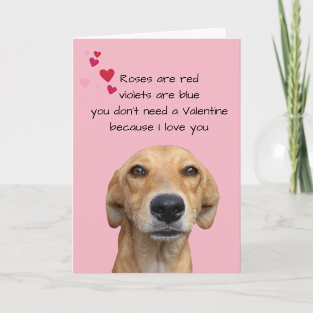 Carte Heureuse Sainte-Valentin De L'Amoureux des chiens (Devant)