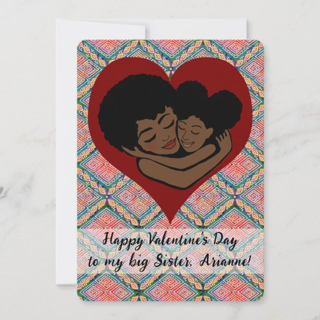 Carte Heureuse Sainte-Valentin de mon ethnie Big Sister (Devant)