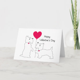 Carte HEUREUSE SAINTE-VALENTIN   Doggies Westies