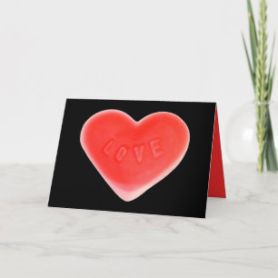 Carte "Heureuse Sainte-Valentin" en noir de coeur 