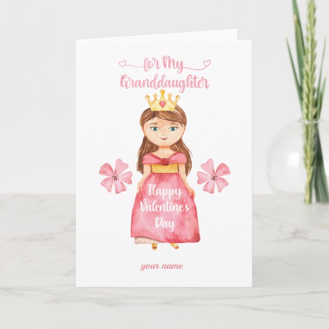 Carte Heureuse Sainte-Valentin-fille (Devant)
