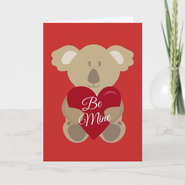 Carte Heureuse Sainte-Valentin | Koala Love (Devant)