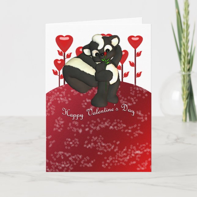 Carte Heureuse Sainte-Valentin mignonne (Devant)