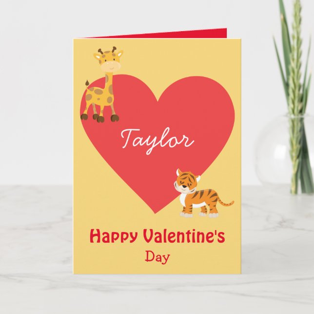 Carte Heureuse Sainte-Valentin mon enfant (Devant)