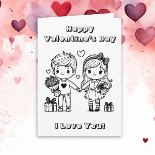Carte Heureuse Sainte-Valentin   Page Color Me