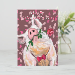 Carte Heureuse Sainte-Valentin - Porc de Gentleman - Amu
