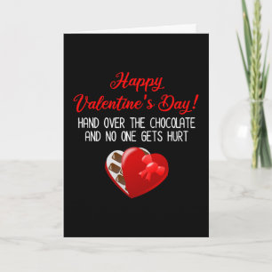 Carte Heureuse Sainte-Valentin ! Remettez Le Chocolat