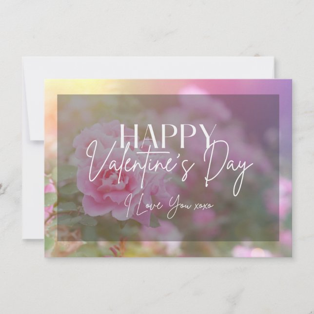 Carte Heureuse Sainte-Valentin Sunshine and Pink R (Devant)
