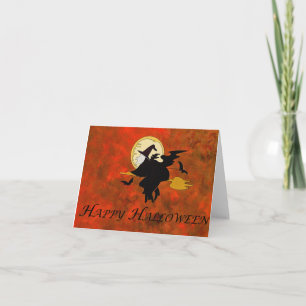 Carte Heureuse sorcière d'Halloween