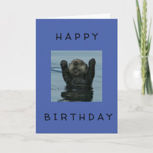 Carte ***HEUREUX 40e ANNIVERSAIRE*** DIT LE COOL OTTER