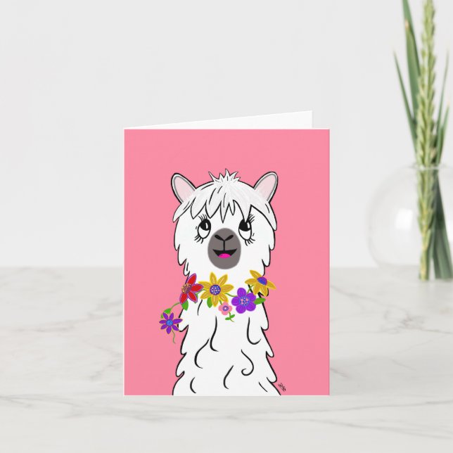 Carte Heureux Alpaca (Devant)