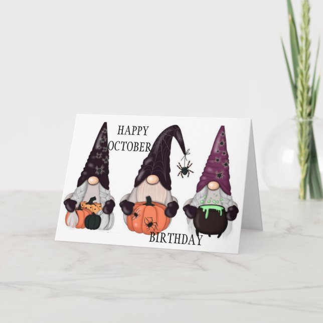 CARTE ***HEUREUX ANNIVERSAIRE D'OCTOBRE*** (Devant)