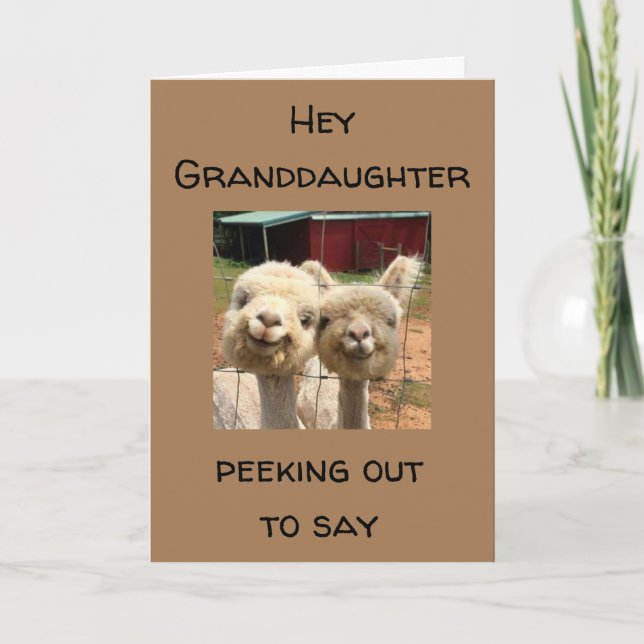 CARTE HEUREUX *ANNIVERSAIRE* **GRAND-FILLE** (Devant)