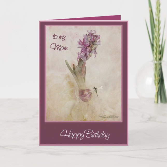 Carte heureux anniversaire maman hyacinth et dragon mouc (Devant)