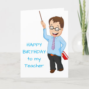 CARTE **HEUREUX ANNIVERSAIRE** & *MERCI* ENSEIGNANT