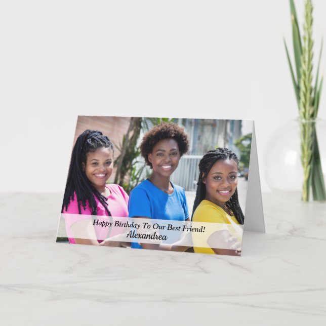 Carte Heureux anniversaire Photo Girlfriend Buddy Person (Devant)