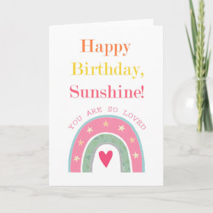 Carte Heureux Anniversaire Sunshine vous êtes si aimé ar