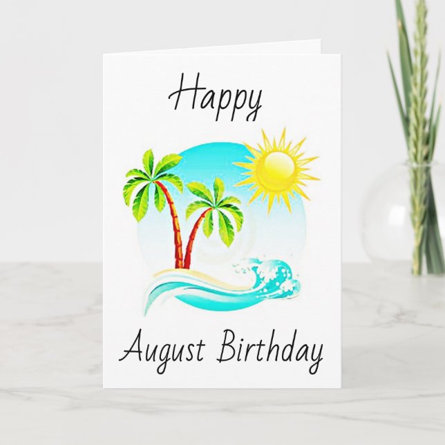 CARTE HEUREUX ***AOÛT ANNIVERSAIRE**** À L'AMOUREUX DE L (Devant)