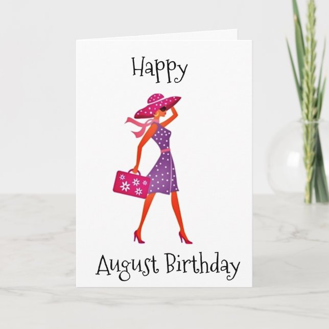 CARTE HEUREUX ***AOÛT ANNIVERSAIRE**** À VOUS! (Devant)