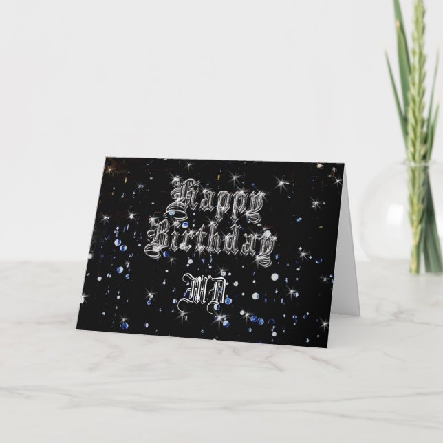 Carte Heureux Bling d'anniversaire Salutation (Devant)