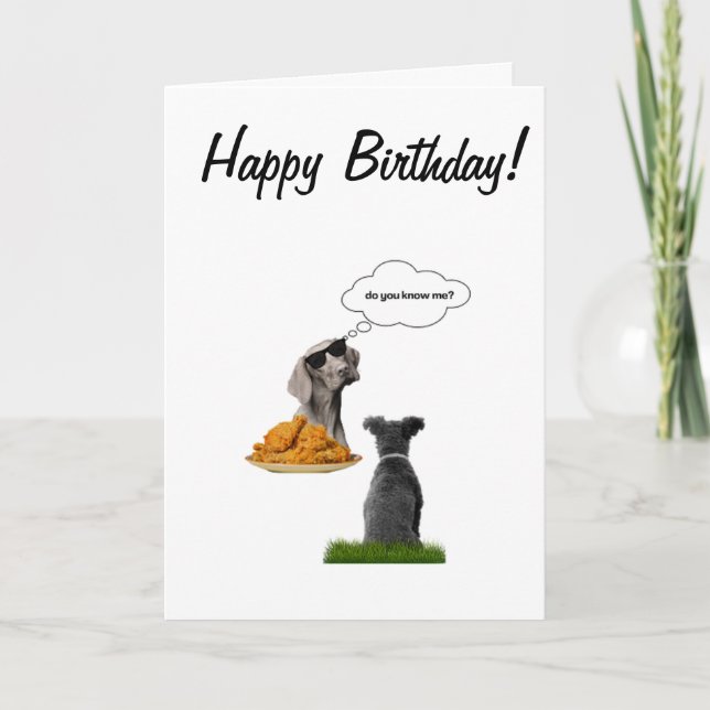 Carte Heureux chiens d'anniversaire bons amis (Devant)