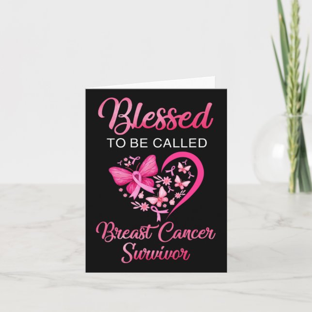 Carte Heureux D'Être Appelé Cancer Du Sein Survivant Pin (Devant)