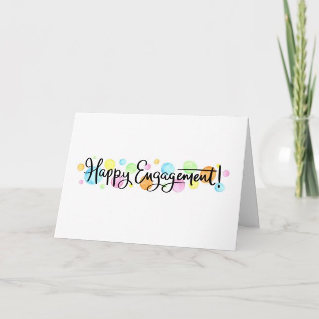 CARTE "HEUREUX FIANÇAILLES" POUR VOUS DEUX (Devant)