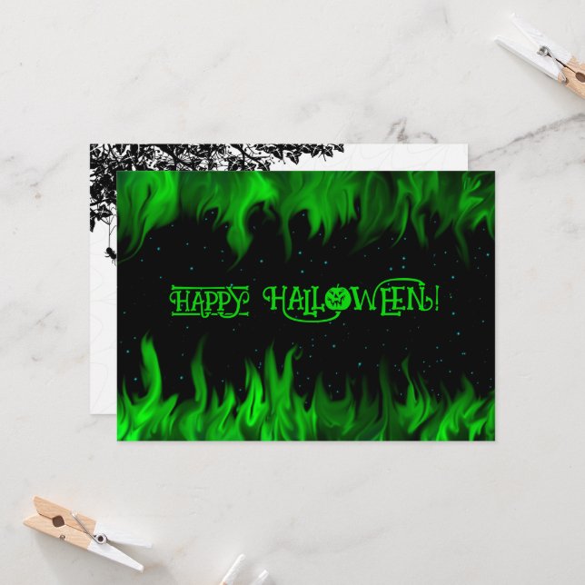 CARTE HEUREUX HALLOWEEN ! (Devant/Arrière en situation)