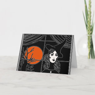 CARTE HEUREUX HANTÉE HALLOWEEN