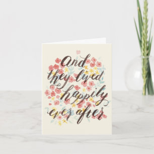 Carte Heureux Jamais après avoir Weeding Félicats Card