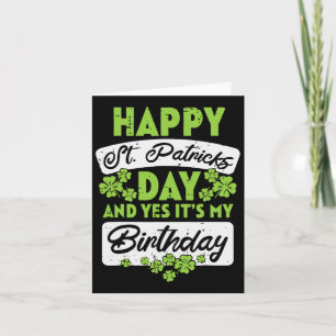Carte Heureux Jour de la Saint Patrick Et Oui C'Est Mon 